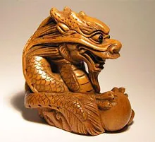 Netsuke - egy amulettet a sárkány kabalája érték