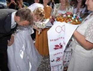 Rite szülői áldás egy esküvőn