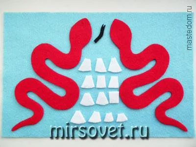 Karácsonyi játék kígyó kezével a mester osztály - házi (részlet) Karácsonyi játék kígyó kezével a mester osztály - házi