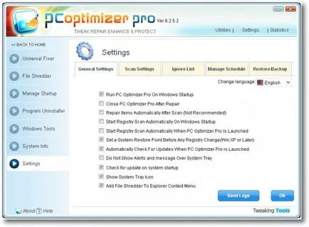 Program áttekintése pc optimalizáló pro