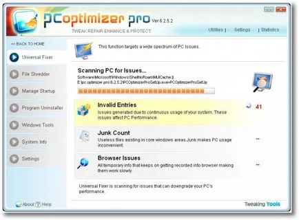 Program áttekintése pc optimalizáló pro
