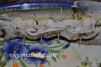 Sturgeon a sütőben - a recept egy fotó