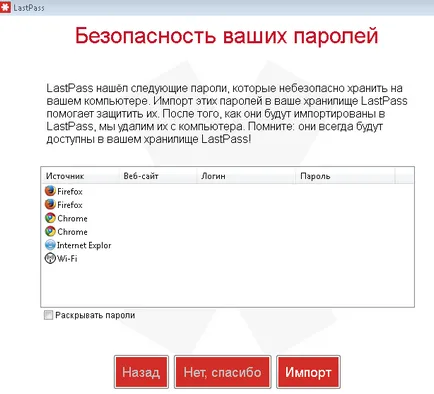 A menedzser Manual LastPass a jelszavakat, támogatás hétköznap