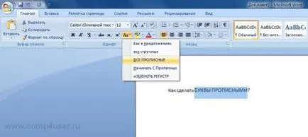 Mi a kisbetűk Word
