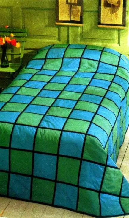 Patchwork takaró kezével rendszereket és mesterkurzus fotókkal