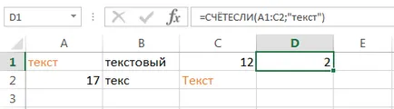 Counting sejtek excel, függvények segítségével és COUNTIF