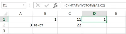Counting sejtek excel, függvények segítségével és COUNTIF