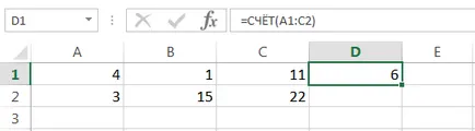 Counting sejtek excel, függvények segítségével és COUNTIF