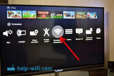 TV Philips csatlakozni az internetre a hálózati kábelt (LAN), egy router
