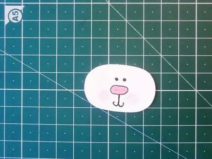 Hack nyúl ki a színes papír - a mester osztály fényképpel (fotó) Hack nyúl ki a színes papír - mesterkurzusokat fotókkal