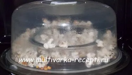 A mikrohullámú pattogatott kukorica, popcorn egy serpenyőben (pattogatott kukorica recept) Popcorn a mikrohullámú pattogatott kukorica a serpenyőben
