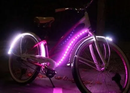 LED-világítás kerékpár szalagvezető, fotók (szalag) LED-világítás kerékpár szalagvezető, fotók
