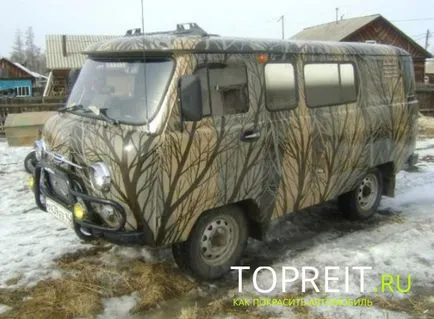 Festés terepszínű kezük auto, video (saját) Festés terepszínű autók a kezüket, videó