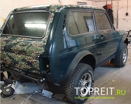 Festés terepszínű kezük auto, video (saját) Festés terepszínű autók a kezüket, videó