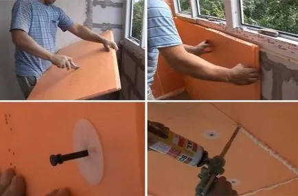 Lépésről lépésre felmelegedés loggia, épület portál
