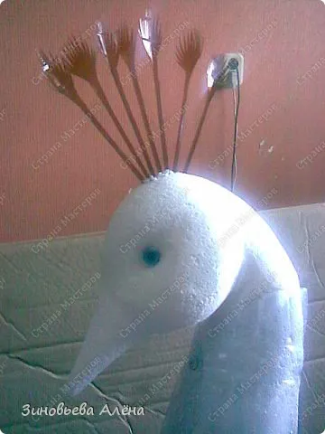 Bird - Peacock - műanyag palackok, a kertben