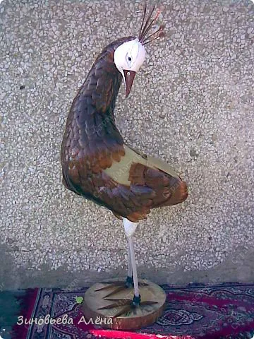 Bird - Peacock - műanyag palackok, a kertben
