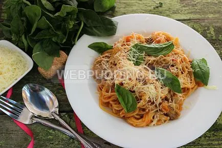 Recept spagetti olasz fotókkal, hogyan kell főzni