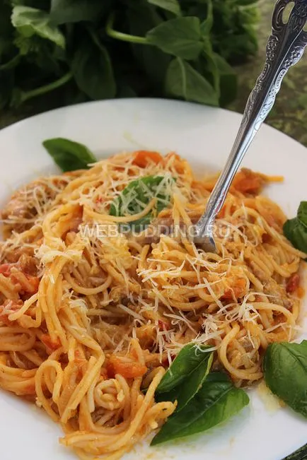Recept spagetti olasz fotókkal, hogyan kell főzni