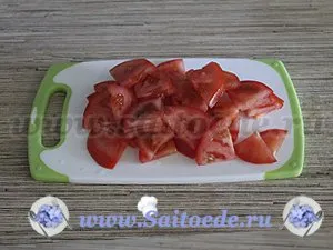 Cukkini sült fokhagymás paradicsommal