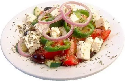 Saláta feta sajttal és paradicsommal kalóriatartalmú, egyszerű receptek (receptek) Saláta feta sajttal és paradicsommal kalóriatartalmú, egyszerű receptek