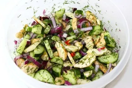 Saláta uborka és alma - recept fotókkal (alma) Saláta uborka és alma - recept fotókkal