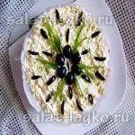 Saláta szalámi, sajt és a paradicsom - recept fotók (paradicsom) Saláta szalámi, sajt és a paradicsom - a recept egy fotó