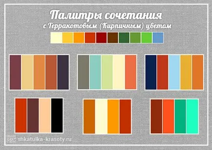 Milyen színeket kombinálni terrakotta, fotó, Beauty Box