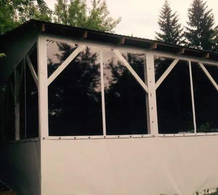 Függönyök pavilonba, és tornácok - 100 fotó ötletek