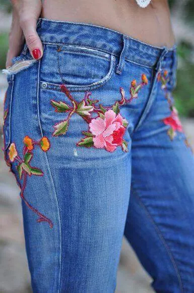 Követjük az új trend 2017 - Jeans hímzéssel (hímzés). Követjük az új trend 2017 - Jeans hímzéssel