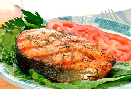 Grillezett lazac steak - a legjobb receptek - hogyan lehet gyorsan főzni egy finom