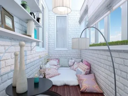A hálószoba az erkélyen (47 fotó), hogyan lehet egy ágyban hozzáférést biztosít a loggia