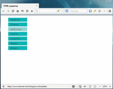 Létrehozása menü css - útmutató kezdőknek, css