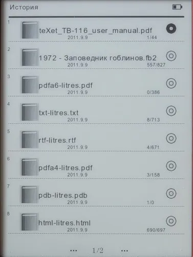 Texet tb-116 - Áttekintés nyashnye e-book