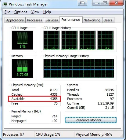 Tesztelés ram és cpu