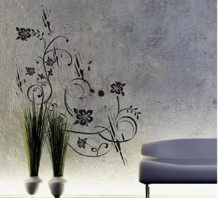 Stencil fali dekoráció dísz minta, útmutatást, hogy a saját kezét, videók és fotók