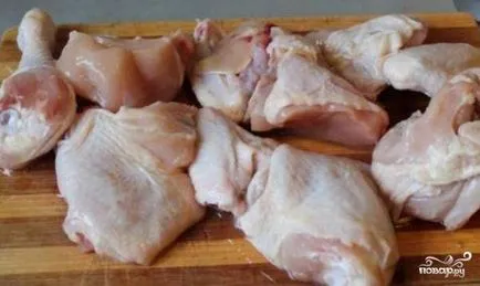 Párolt csirke szósszal - lépésről lépésre recept fotó (főzés) Párolt csirke szósszal - lépésről lépésre recept fotók