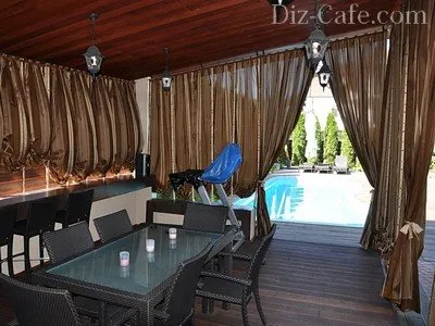 Kültéri függönyök pavilonba, és veranda típusú függönyök tervezési lehetőségek (kültéri függönyök pavilonba, és verandy a verandán) Kültéri függönyök pavilonba, és veranda típusú függönyök tervezési lehetőségek