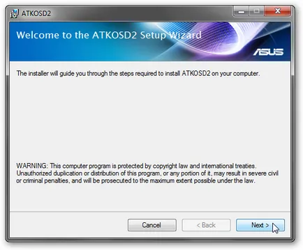 Illesztőprogramok és segédprogramok telepítése az ASUS