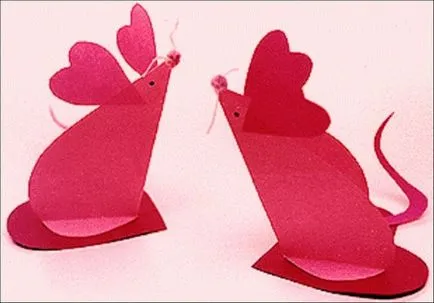 Valentine a saját kezével papírból a gyerekekkel