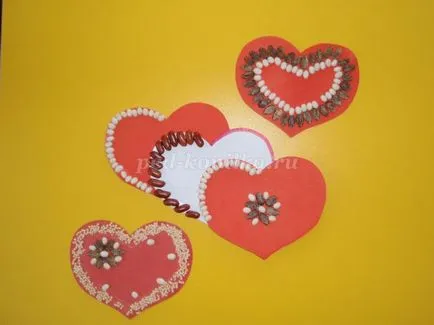 Valentine a saját kezével a gyerekek óvodai