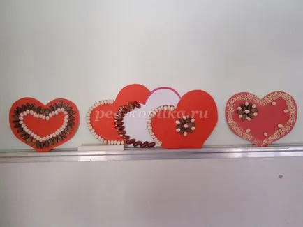 Valentine a saját kezével a gyerekek óvodai
