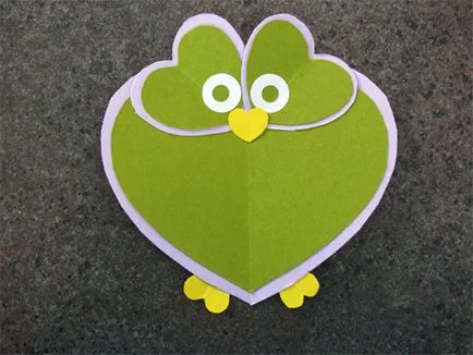 Valentine a saját kezével papírból a gyerekekkel
