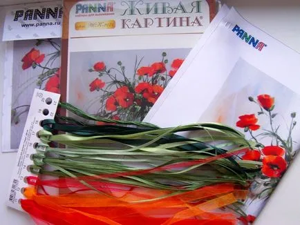 Hímzés szalagok pipacsok és hogyan kell tanulni hímezni övek