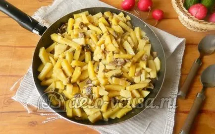 Sült burgonya gombával recept lépésről lépésre