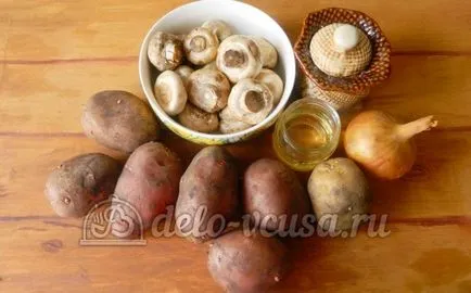 Sült burgonya gombával recept lépésről lépésre