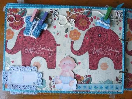 Album az újszülött a technika scrapbooking, egy doboz ötletek és műhelyek
