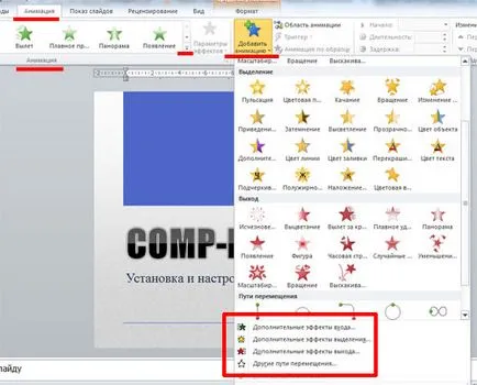 Animáció powerpoint