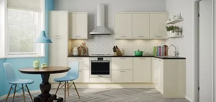 Beige konyha - új design ötletek 44 fénykép