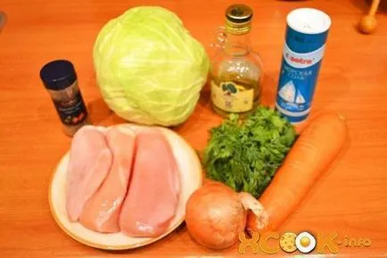 Bigus csirkével - recept fotókkal, hogyan kell főzni, friss káposzta